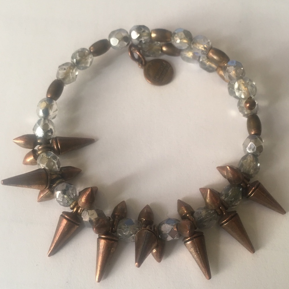 Alex and Ani energy spikes wrap bracelet beads